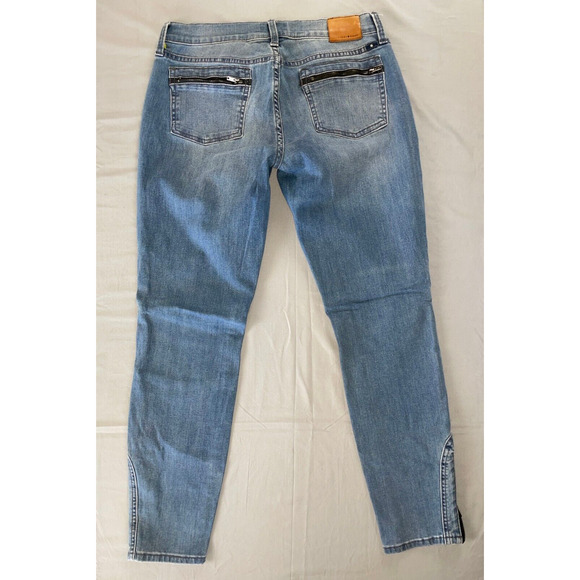 Lucky Brand Charlie Skinny Zip Pocket Stretch Denim Moto Jeans. Size 10, GUC!! - Picture 4 of 5